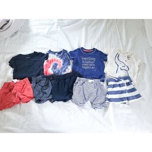 3-6 Month and 6 month baby boy summer clothes bundle